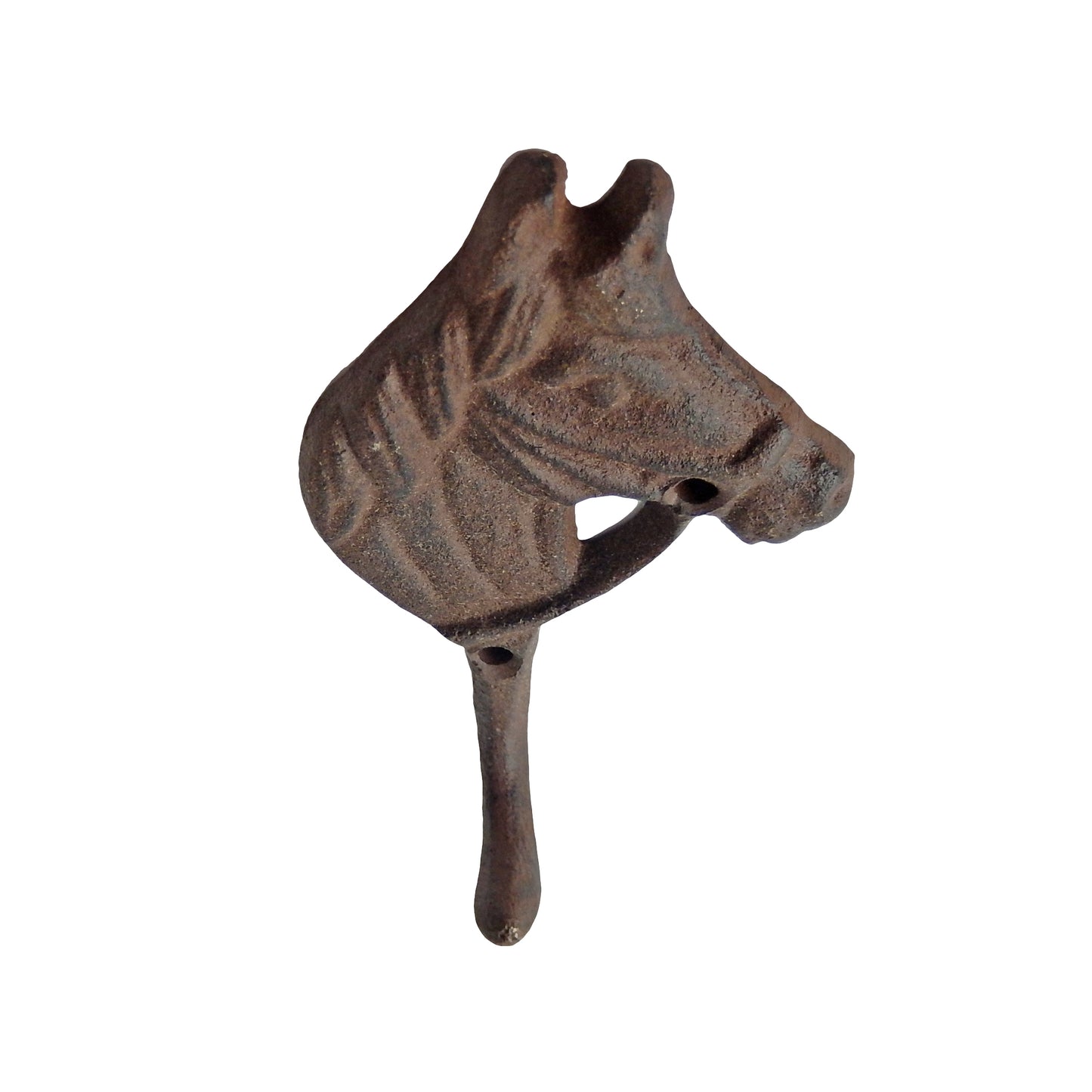 Cast Iron Horse Head Wall Hook Key Towel Coat Hanger Rustic Western Decor Brown