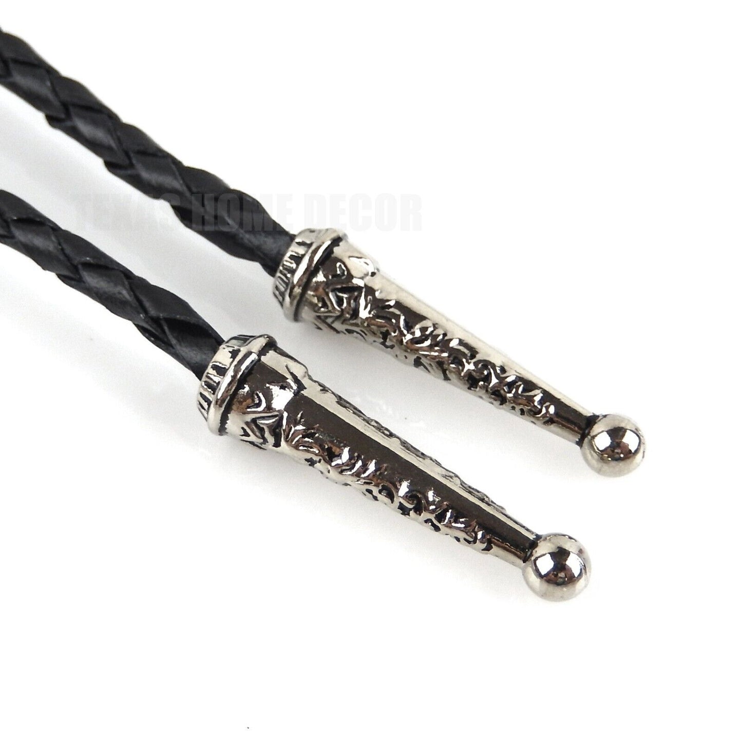 Real Turquoise Bolo Tie Natural Stone Maltese Cross 40 inch Genuine Leather Cord