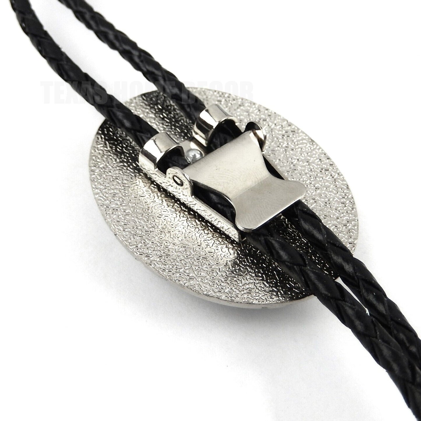 Real Turquoise Bolo Tie Natural Stone Maltese Cross 40 inch Genuine Leather Cord