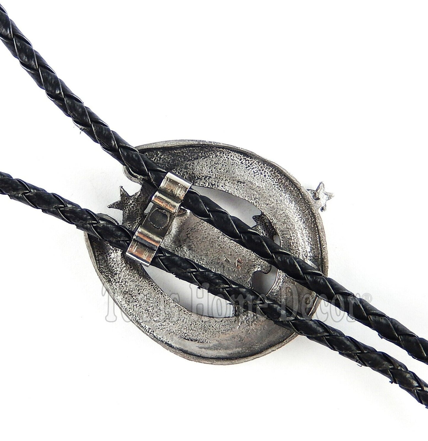 Horseshoe Cowboy Boot Bolo Tie Western Silver Tone Adjustable 36" Cord USA Made