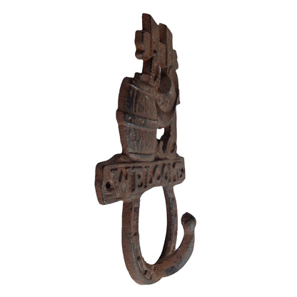 Cast Iron Welcome Western Horseshoe Hat Barrel Ranch Wall Hook Key Coat Hanger