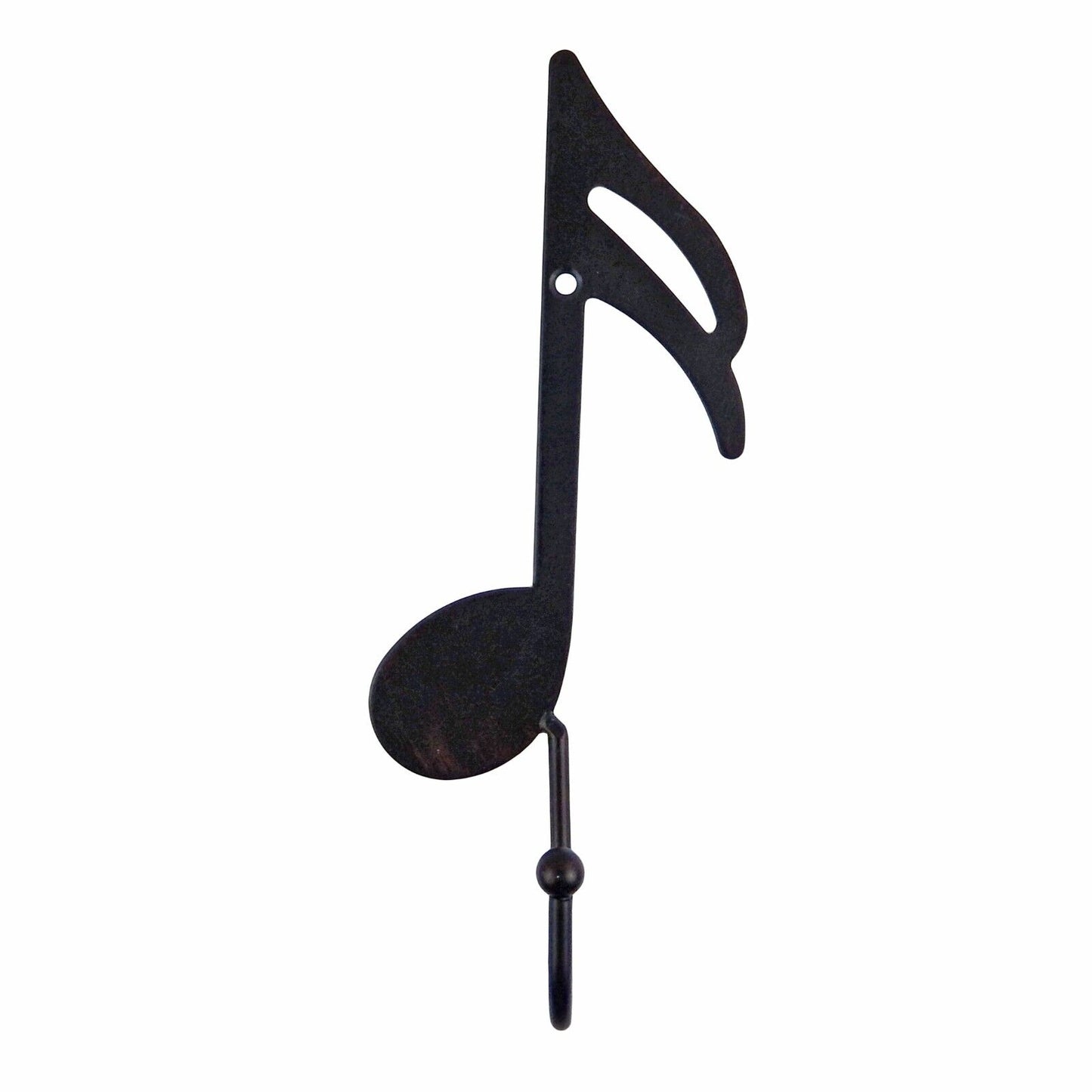 Light Metal Sixteenth 16th Musical Note Wall Hook Key Towel Coat Hanger Black