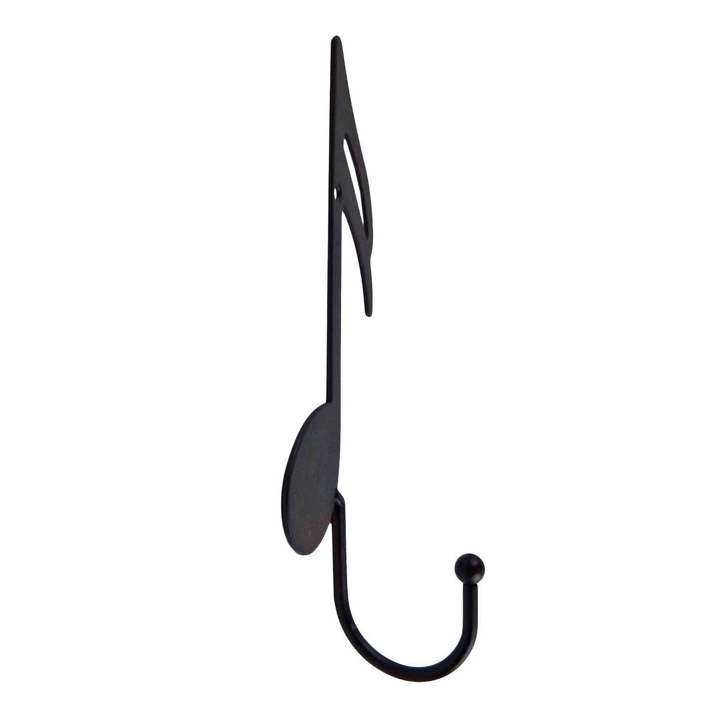 Light Metal Sixteenth 16th Musical Note Wall Hook Key Towel Coat Hanger Black