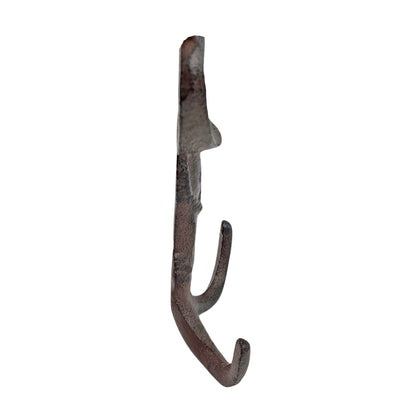 Western Hat Double Wall Hook Key Coat Towel Hanger Rustic Cast Iron