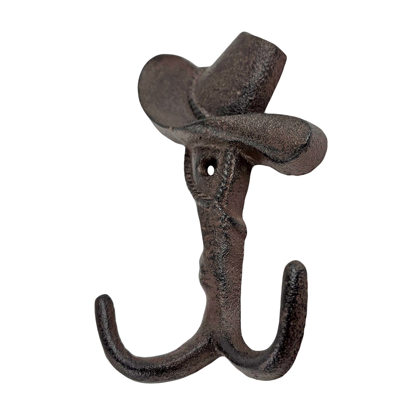 Western Hat Double Wall Hook Key Coat Towel Hanger Rustic Cast Iron