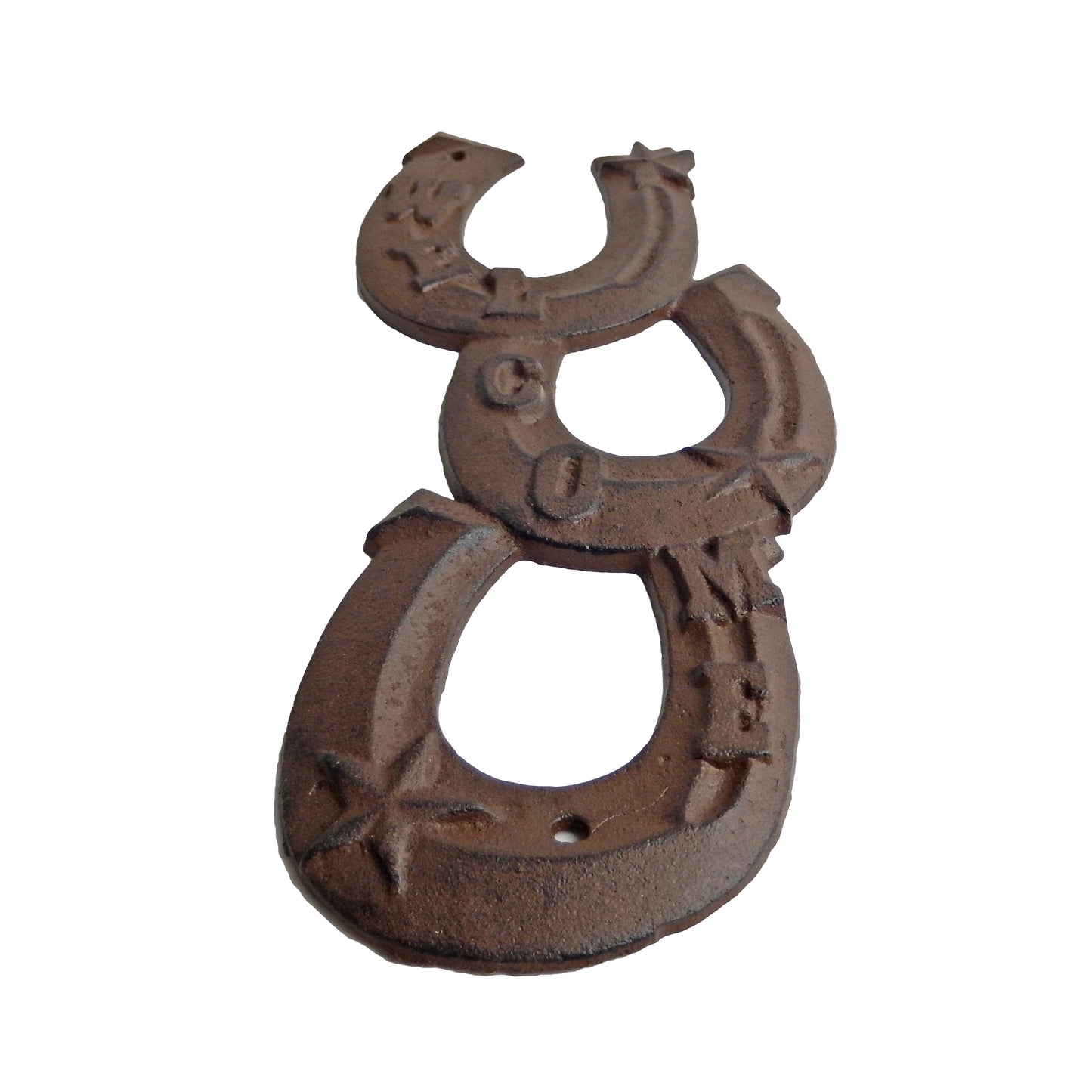 Cast Iron Horseshoes Welcome Plaque Sign Porch Wall Decor Rustic Western 13 inch