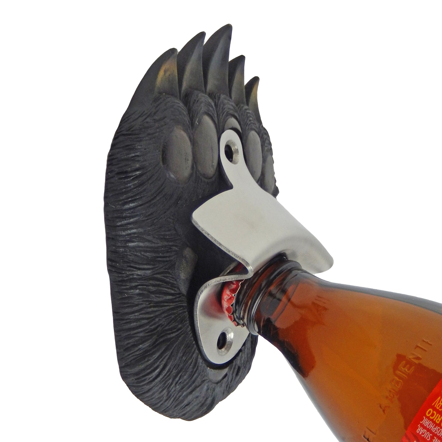 Black Bear Paw Claw Beer Bottle Opener Wall Mount Cabin Lodge Kitchen Bar Decor