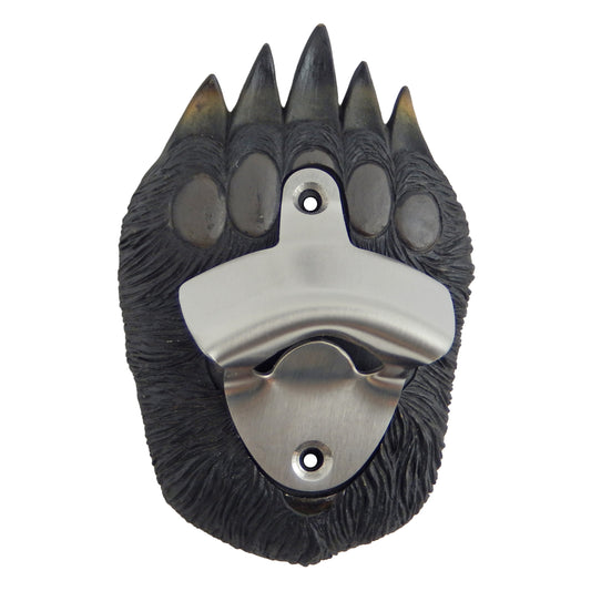 Black Bear Paw Claw Beer Bottle Opener Wall Mount Cabin Lodge Kitchen Bar Decor