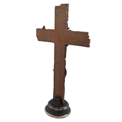 Fireman Standing Cross Axes Maltese Firefighter Wood Look Emblem 13 in Tall