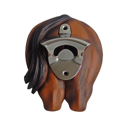 Horse's Butt Rear Beer Soda Bottle Opener Wall Mount Country Western Kitchen Bar