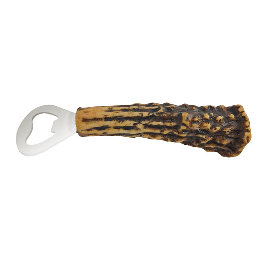 Faux Deer Antler Beer Soda Bottle Opener Hand-Held Kitchen Bar Cabin Lodge Decor