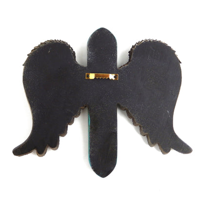 Family Wall Cross With Angel Wings Christian Church Home Decor Hand Painted