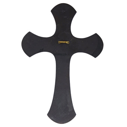 Heart With Jewel Wall Cross Engraved Stone Look Inspirational Joy Hope Grace 19 inch