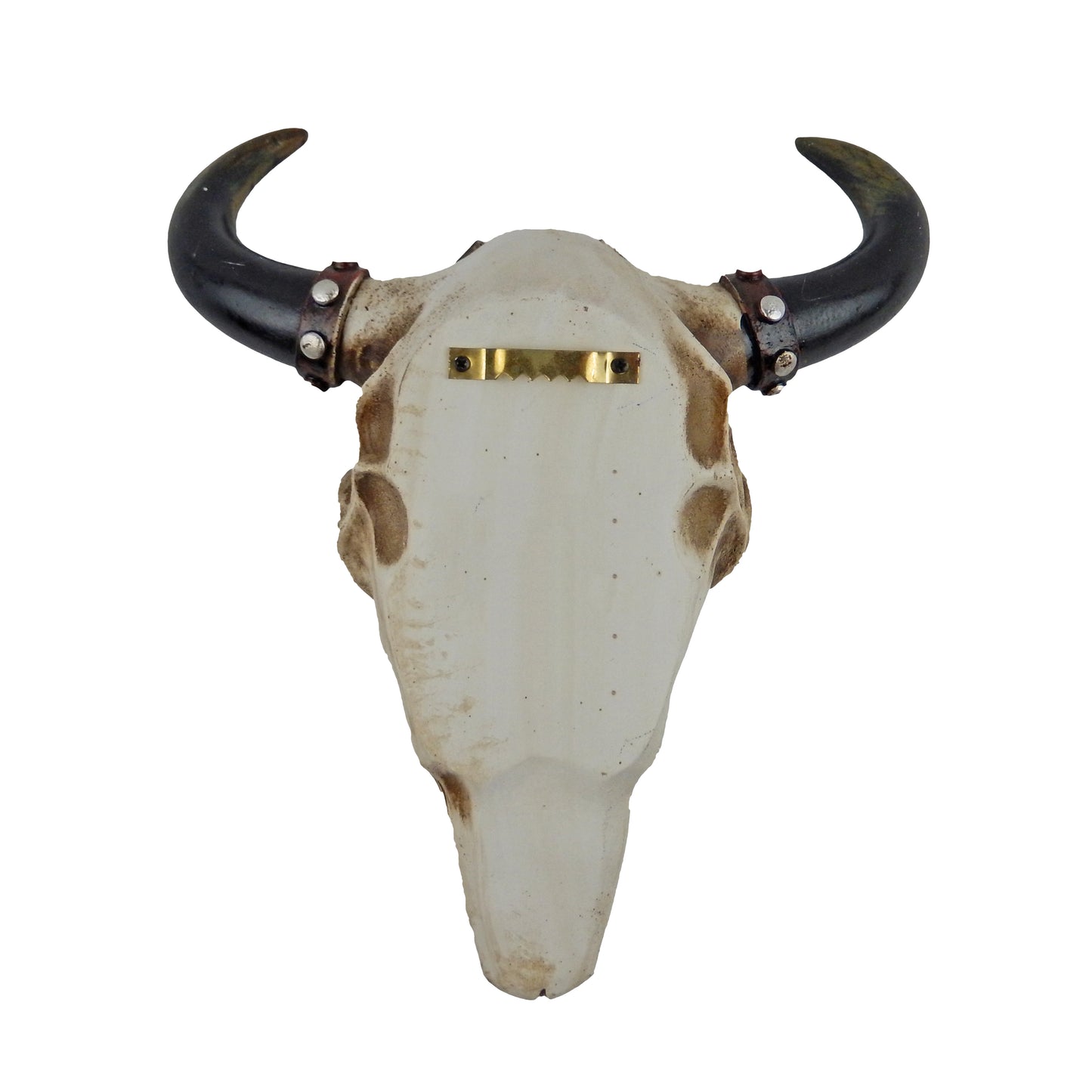 Small Wild West Route 66 Cow Skull Steer Head Wall Decor Rustic Red White Blue