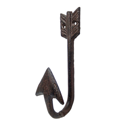 Cast Iron Arrowhead Wall Hook Coat Towel Hanger Southwestern Decor (Pack of 6)