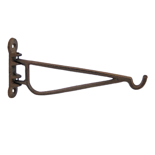 Rustic Cast Iron Swivel Wall Hook Flower Pot Basket Holder Wall Mounted 9 1/4 in