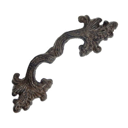 2 Fancy Victorian Cast Iron Door Handle Pull Rustic Antique Style Cabinet Drawer