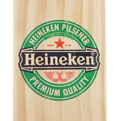 Custom Wooden Magnetic Heineken Beer Soda Bottle Opener Wall Mounted 10 x 3.5 in