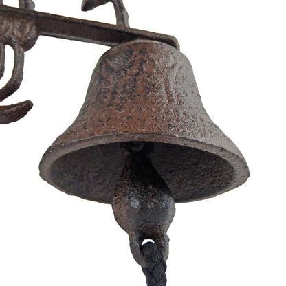 Small Horse Dinner Bell Cast Iron Wall Mounted Antique Style Rustic Western