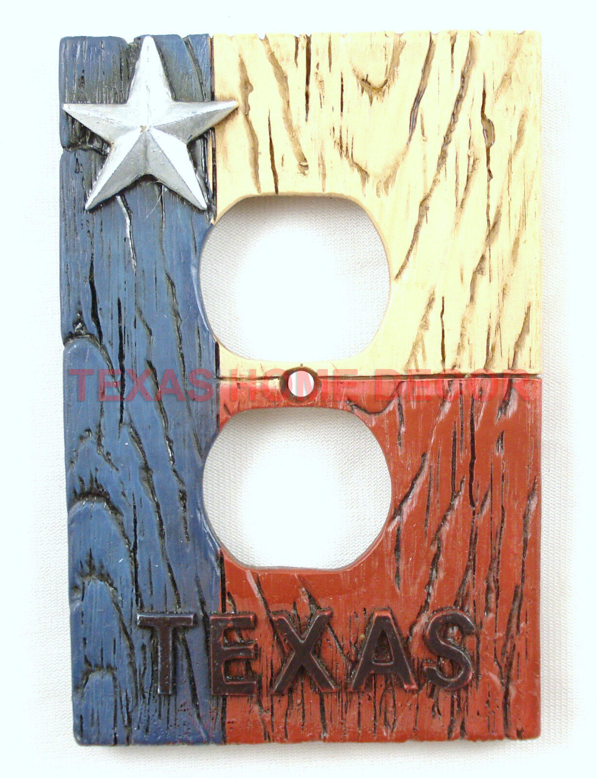 Western Rustic Texas Flag Wall Plate Covers Single Switch Double Outlet Plug