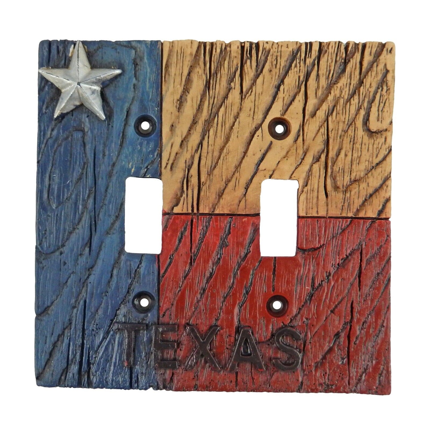 Western Rustic Texas Flag Wall Plate Covers Single Switch Double Outlet Plug