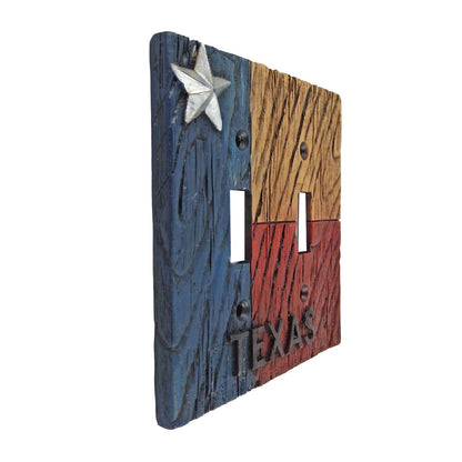 Western Rustic Texas Flag Wall Plate Covers Single Switch Double Outlet Plug