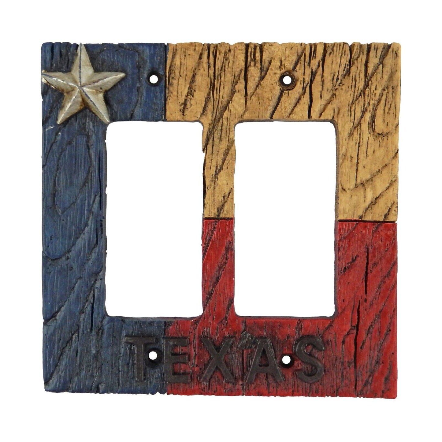 Western Rustic Texas Flag Wall Plate Covers Single Switch Double Outlet Plug