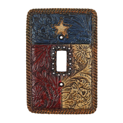 Rustic Floral Texas Flag Switch Plate Cover Star Rope Outlet Toggle Western