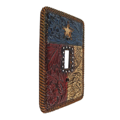 Rustic Floral Texas Flag Switch Plate Cover Star Rope Outlet Toggle Western