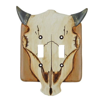 Western Cow Skull Longhorn Switch Wall Plate Covers  Toggle 8" tall x 6.25 Wide