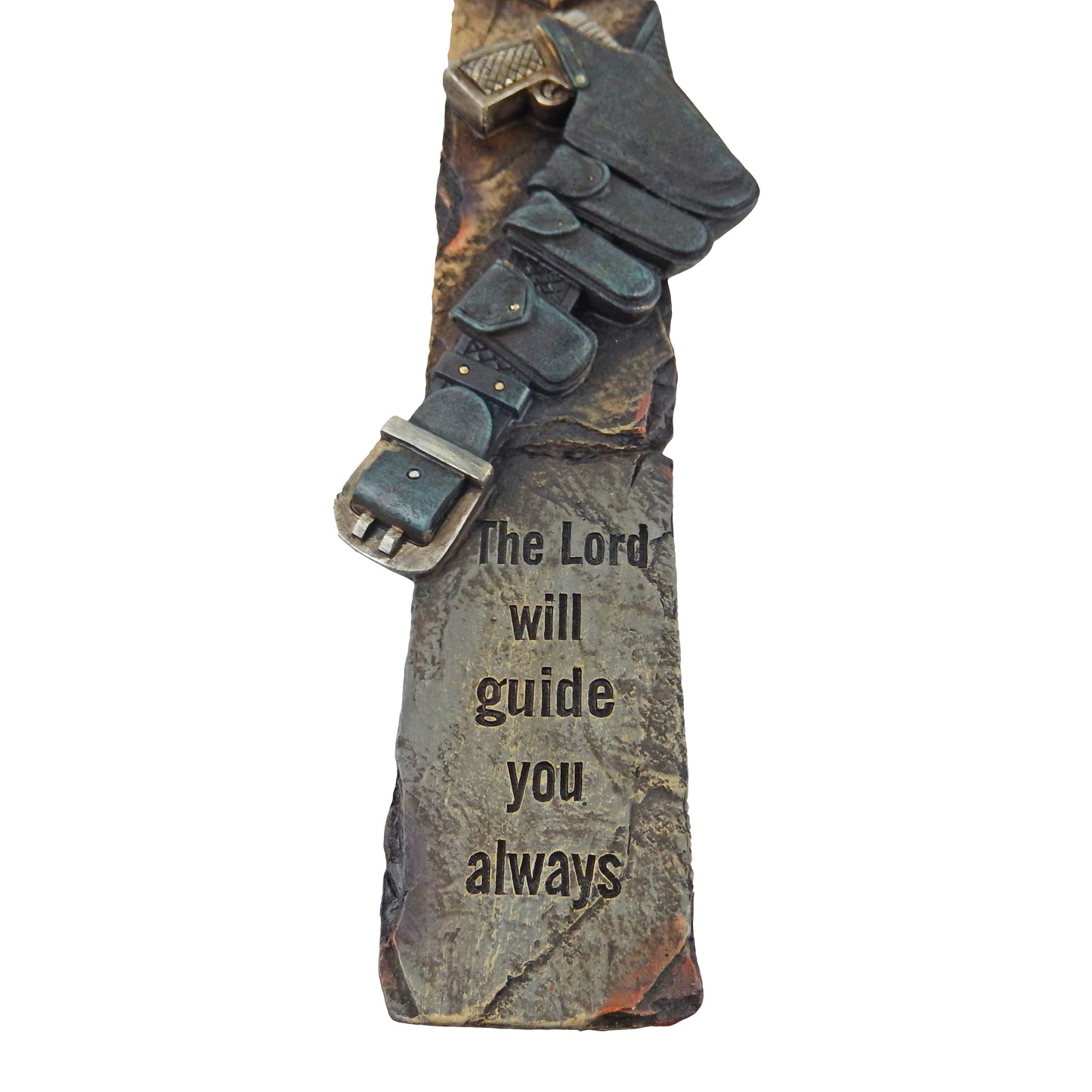 Large Inspirational Policeman Wall Cross American Eagle Engraved Stone Look 20 inch