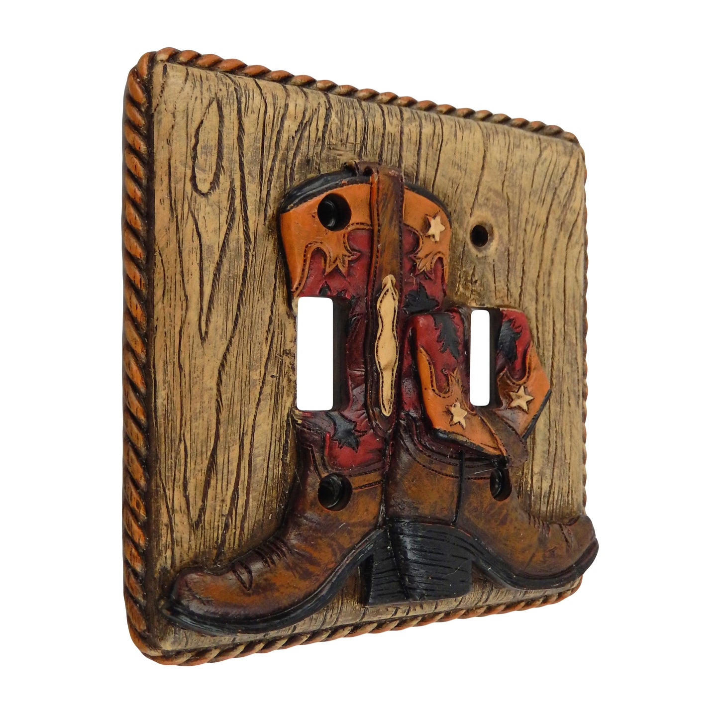 Western Brown Boots Rope Wall Plate Covers Single Double Toggle Switch Outlet