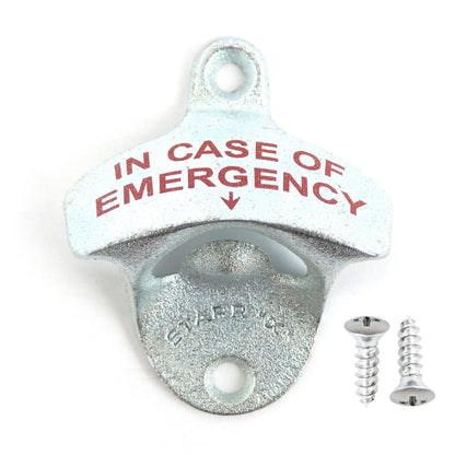 Starr Cast Iron In Case of Emergency Beer Soda Bottle Opener Wall Mounted