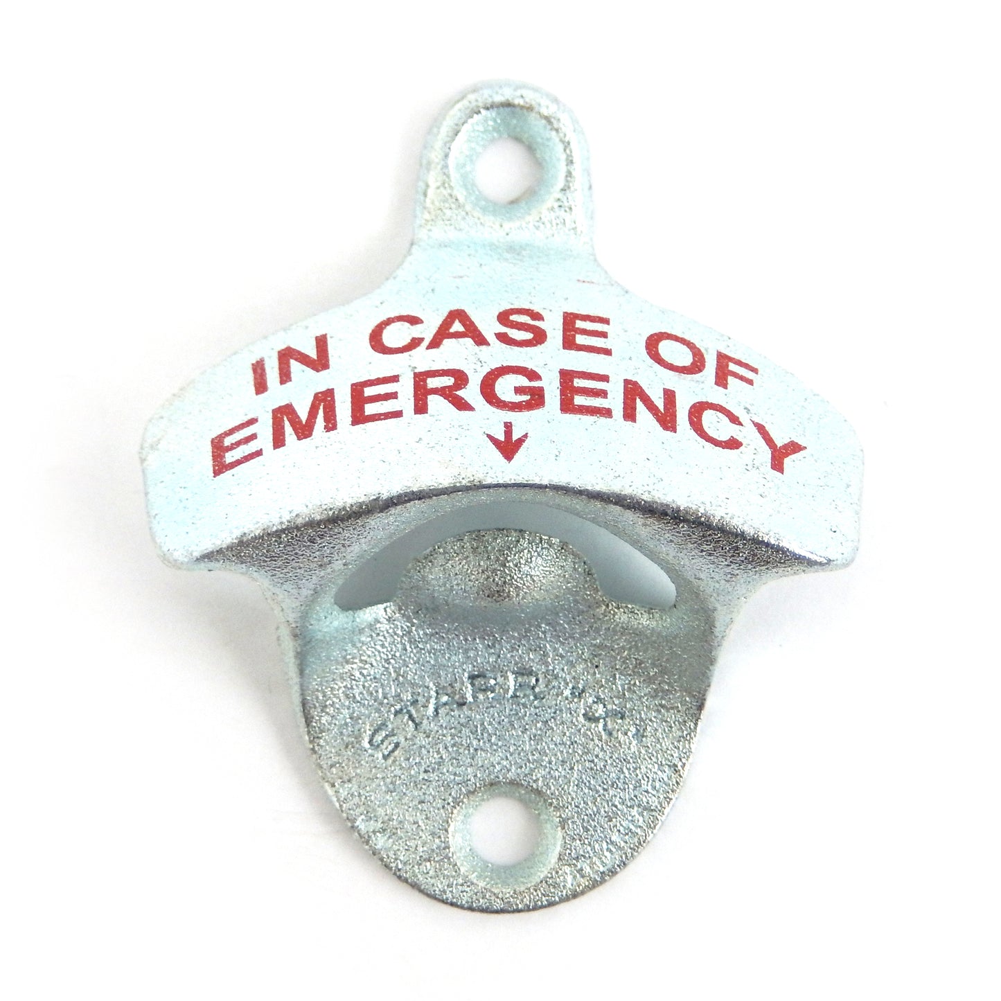 Starr Cast Iron In Case of Emergency Beer Soda Bottle Opener Wall Mounted