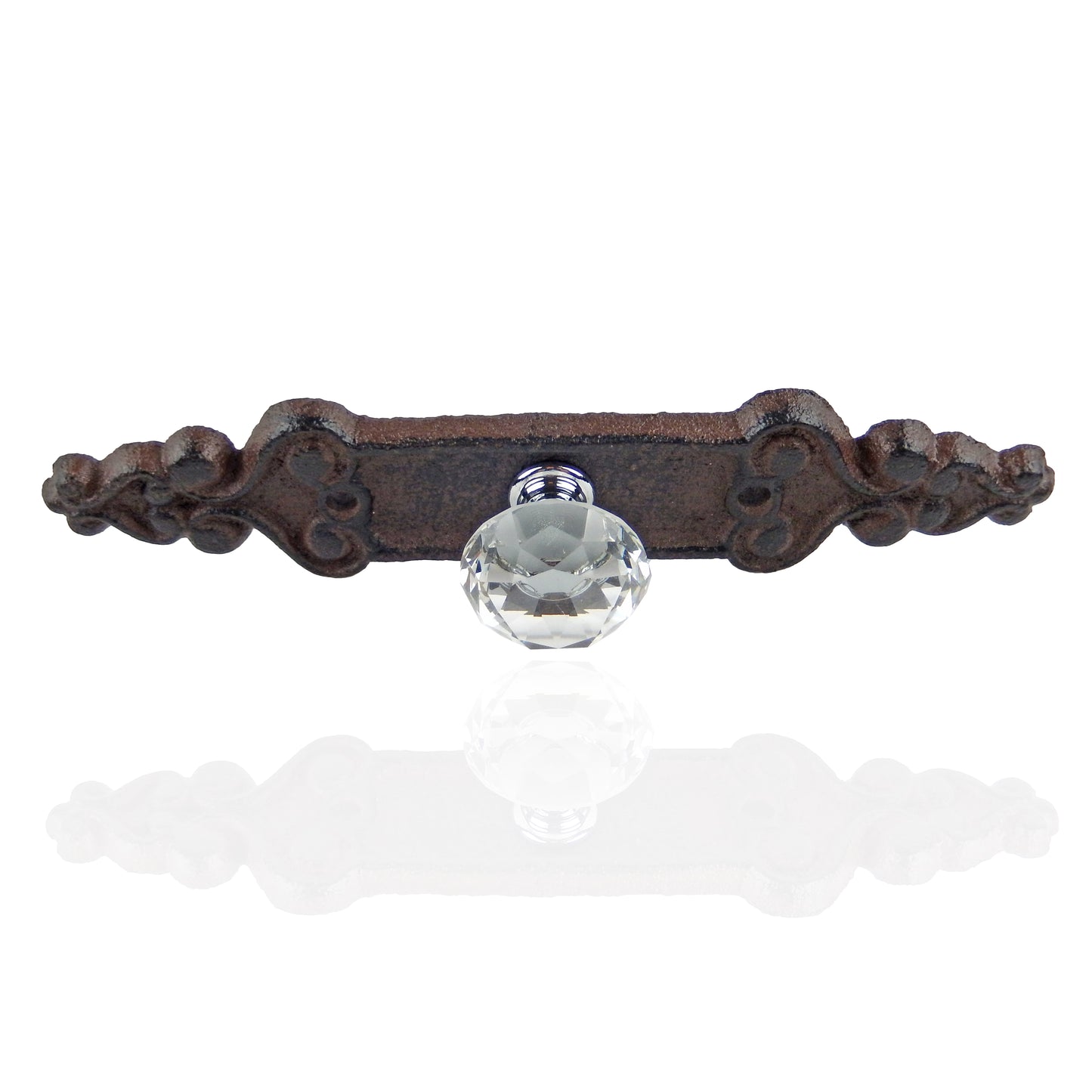 Crystal Door Handle Pull Cast Iron Fleur De Lis Cabinet Drawer Knob