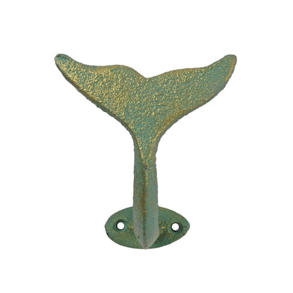 Cast Iron Whale Tail Wall Hook Nautical Bathroom Door Towel Coat Hanger 4 inch