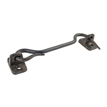 Swivel Door Latch Hasp Wrought Iron Gate Hardware Antique Style Brown 6 inch Arm