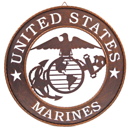 United States Military Metal Laser Cut-Out Wall Decor Signs All Branches 17 1/2 inch