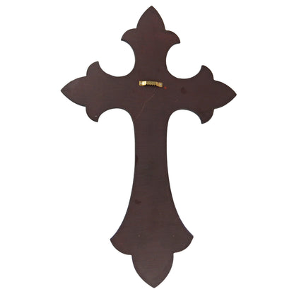 Western Rustic Fleur De Lis Decorative Wall Cross Stitched Look Concho Stone