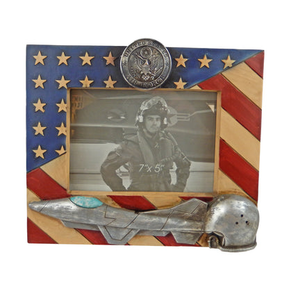 United States Air Force Seal 5 x 7 inch Picture Photo Frame American Flag