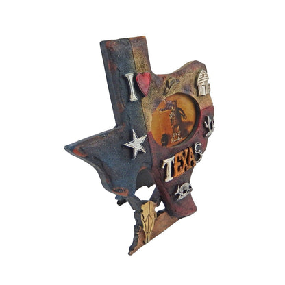 Small Texas Flag Map Picture Frame 3 x 2 inch Photo Star Cow Skull Armadillo