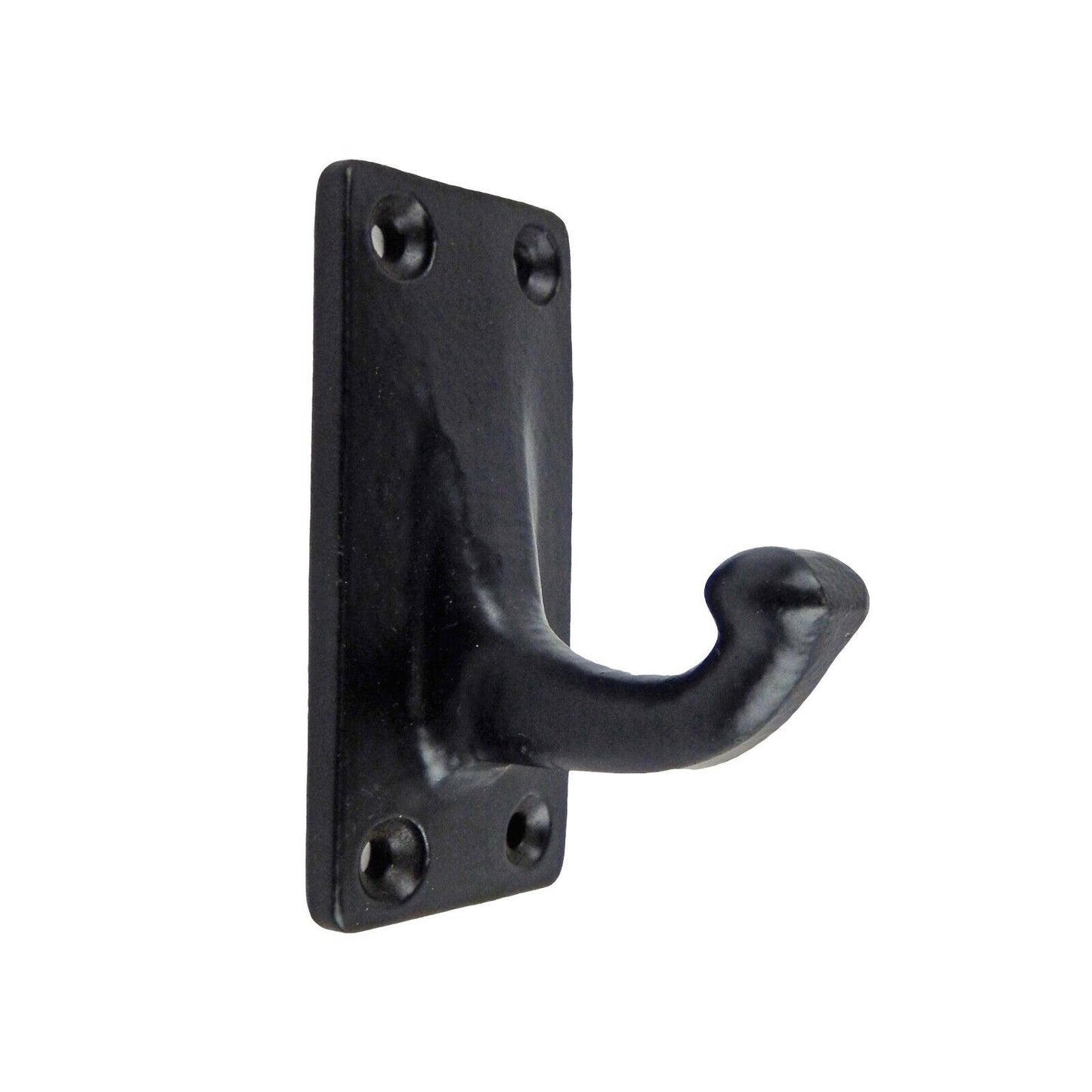 Black Cast Iron Farmhouse Single Wall Hook Key Coat Towel Hanger Powder Coated