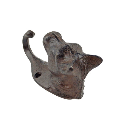 Small Western Horse Head Cast Iron Door Wall Hook Key Towel Coat Hanger Brown