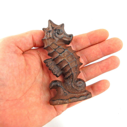 Rustic Cast Iron Seahorse Bottle Opener Figurine Shelf Sitter Paper Weight 4 in