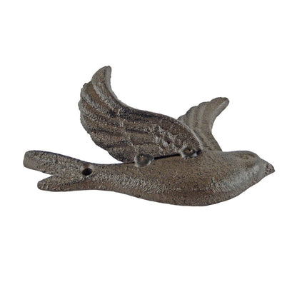 Cast Iron Flying Bird Wing Wall Hook Towel Coat Hanger Rustic Antique Brown