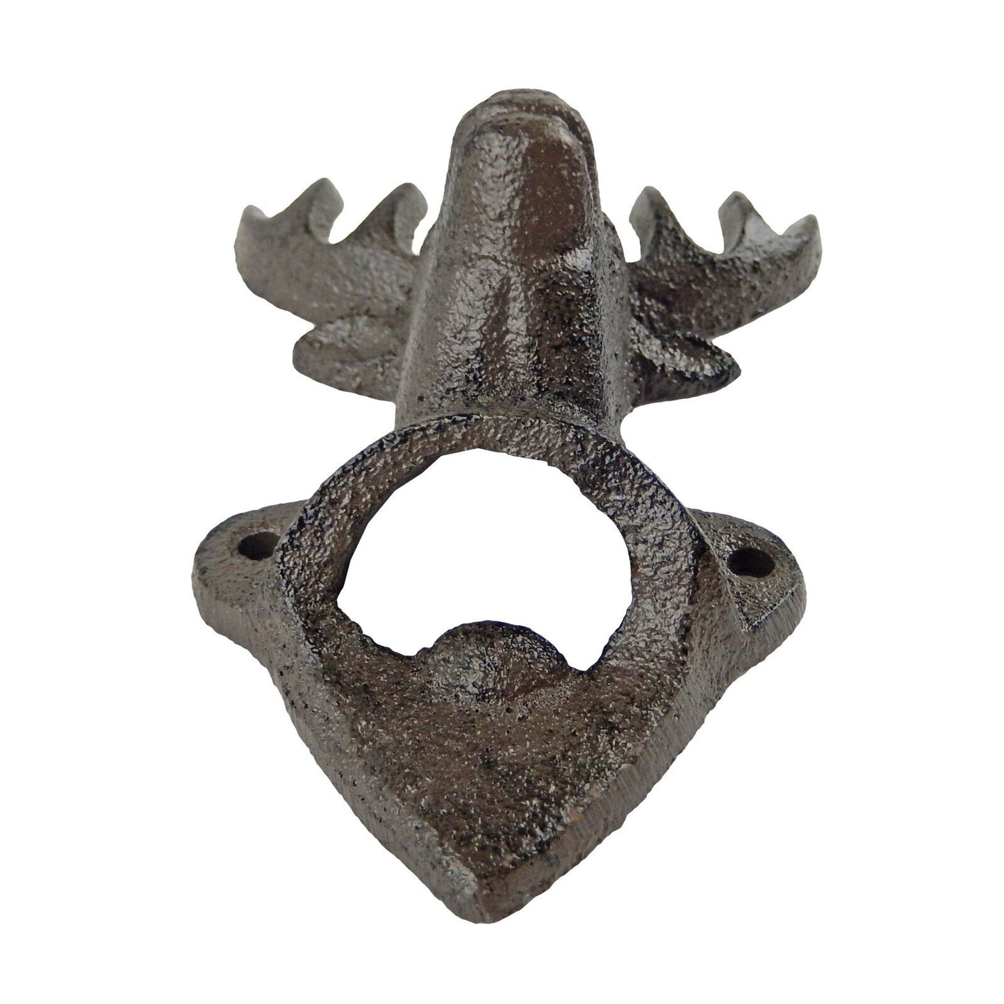 Rustic Cast Iron Deer Buck Beer Soda Bottle Opener Wall Mounted Cabin Lodge Bar