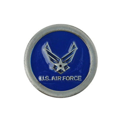 Metal U.S. Air Force Logo Refrigerator Magnet Decor Blue Enamel Inlay 1.5 in