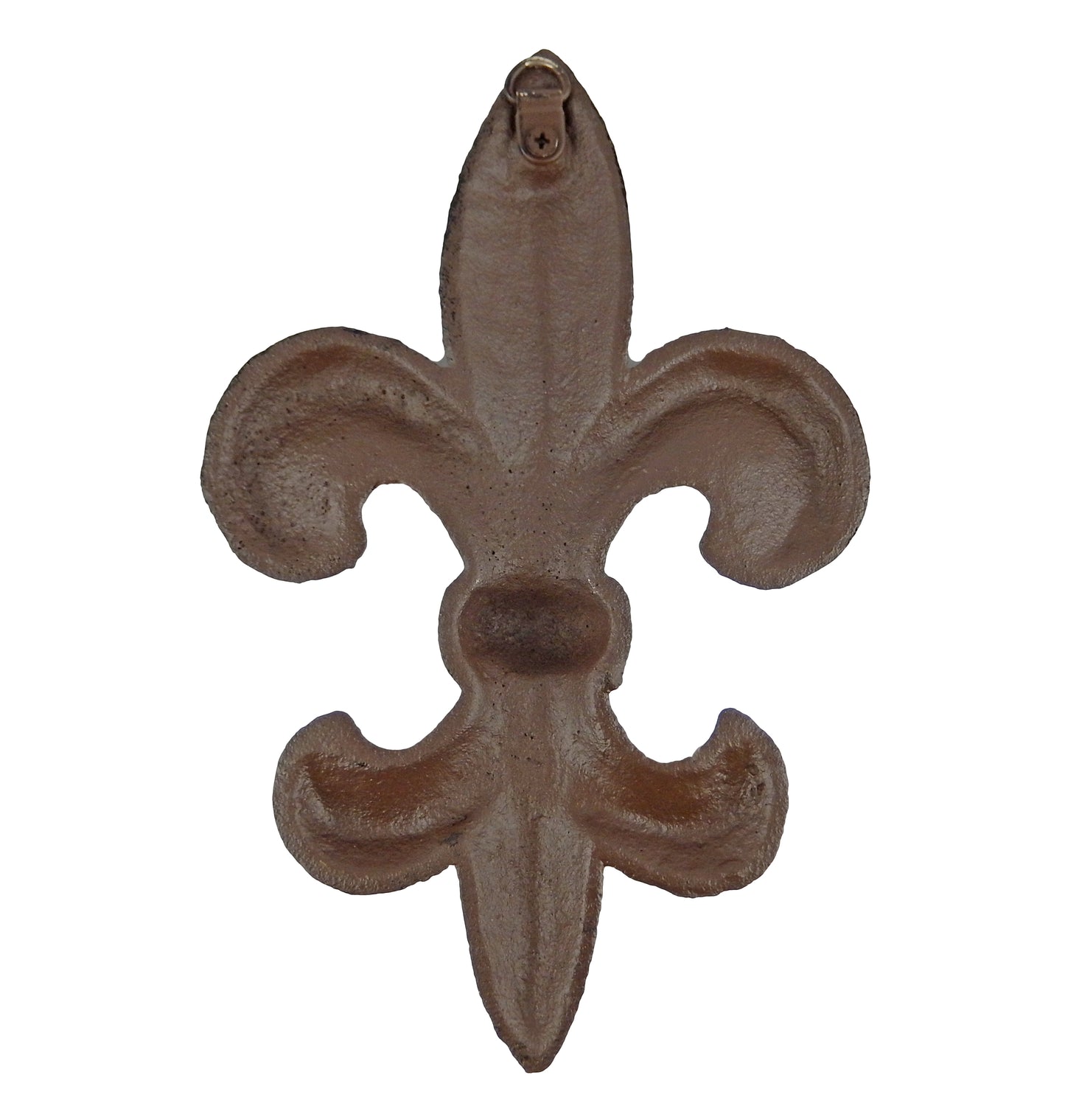 Cast Iron Fleur De Lis Wall Decor Plaque Rustic Victorian Antique Style 8 3/4 in