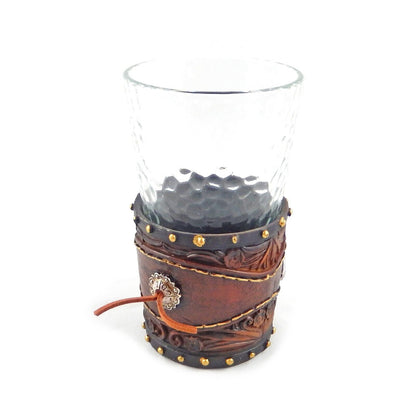 Horses Floral Concho Bathroom Accessory Set 5 Pieces Rustic Western Decor Brown