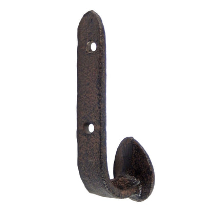 Rustic Cast Iron Bent Railroad Spike Wall Hook Industrial Coat Towel Hanger